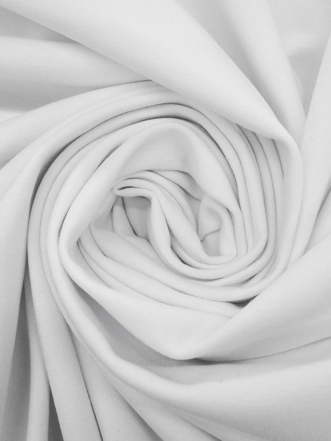 Pure White Rayon/Nylon/Lycra Ponte Knit - NY Designer - 58W