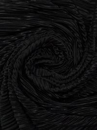 Raven Black 100% Polyester Pleated Knit - NY Designer - 54W