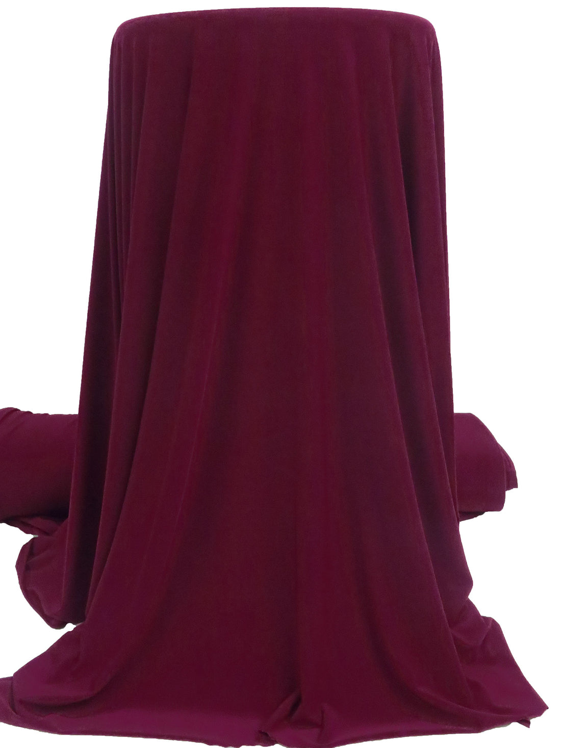 Very Dark Scarlet Polyester/Lycra ITY Knit - NY Designer - 58W