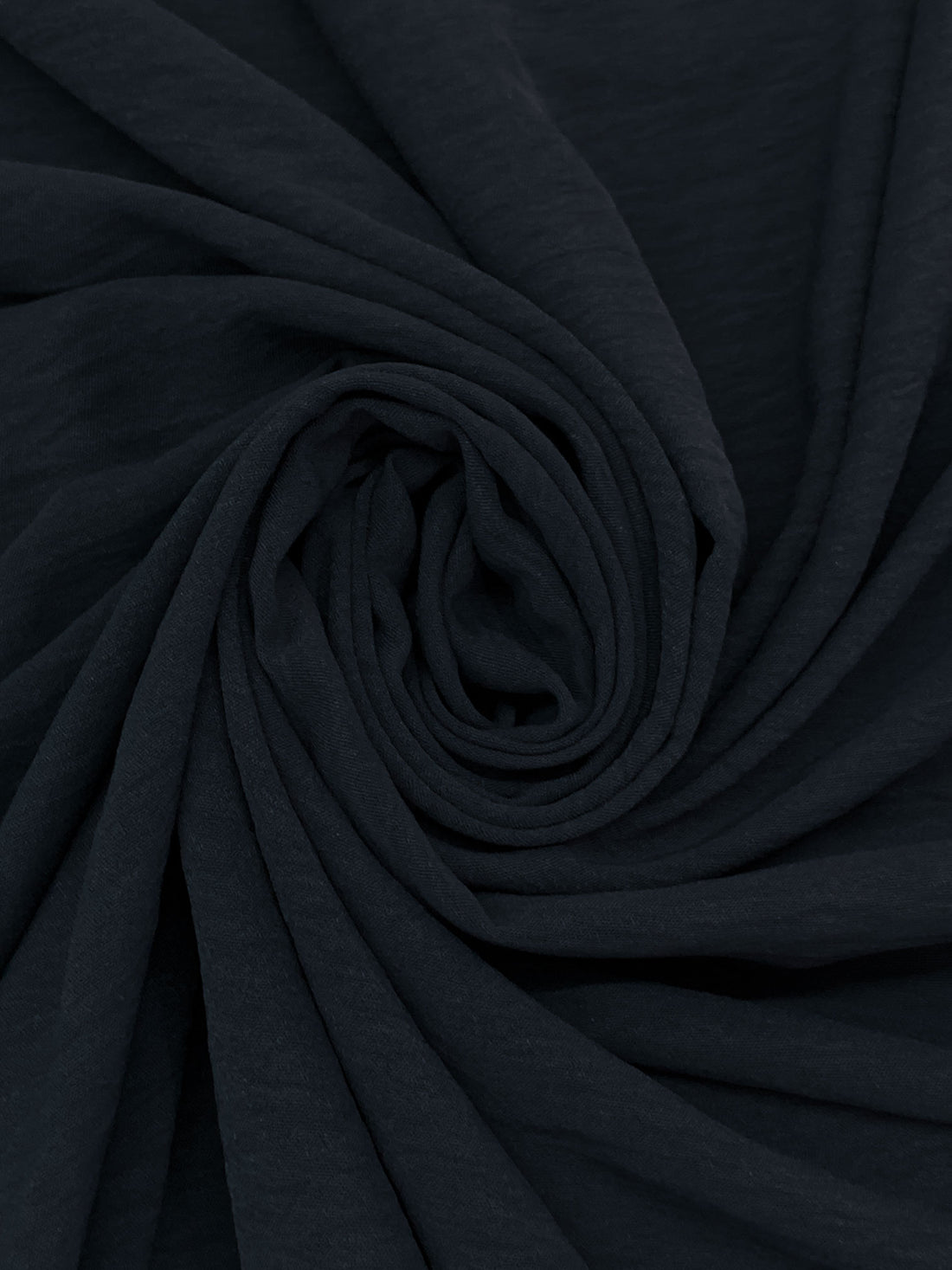 Muted Midnight Navy Polyester/Lycra Washed-Look Stretch Blouse Weight Woven - NY Designer - 58W