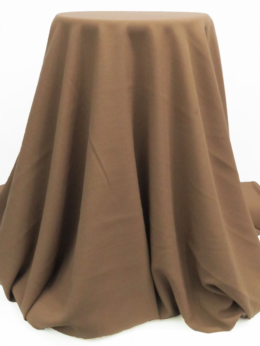 Latte Brown Worsted Wool/Nylon Cavalry Twill Suiting 60W