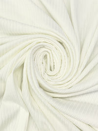 Palest Ivory Rayon/Lycra 4x2 Rib Knit - NY Designer - 64W