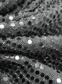 Trolley Gray Polyester/Lycra Disco Dot Slinky Knit - NY Designer - 54W