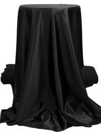 Black Polyester/Lycra Stretch Satin Knit - NY Designer - 57W