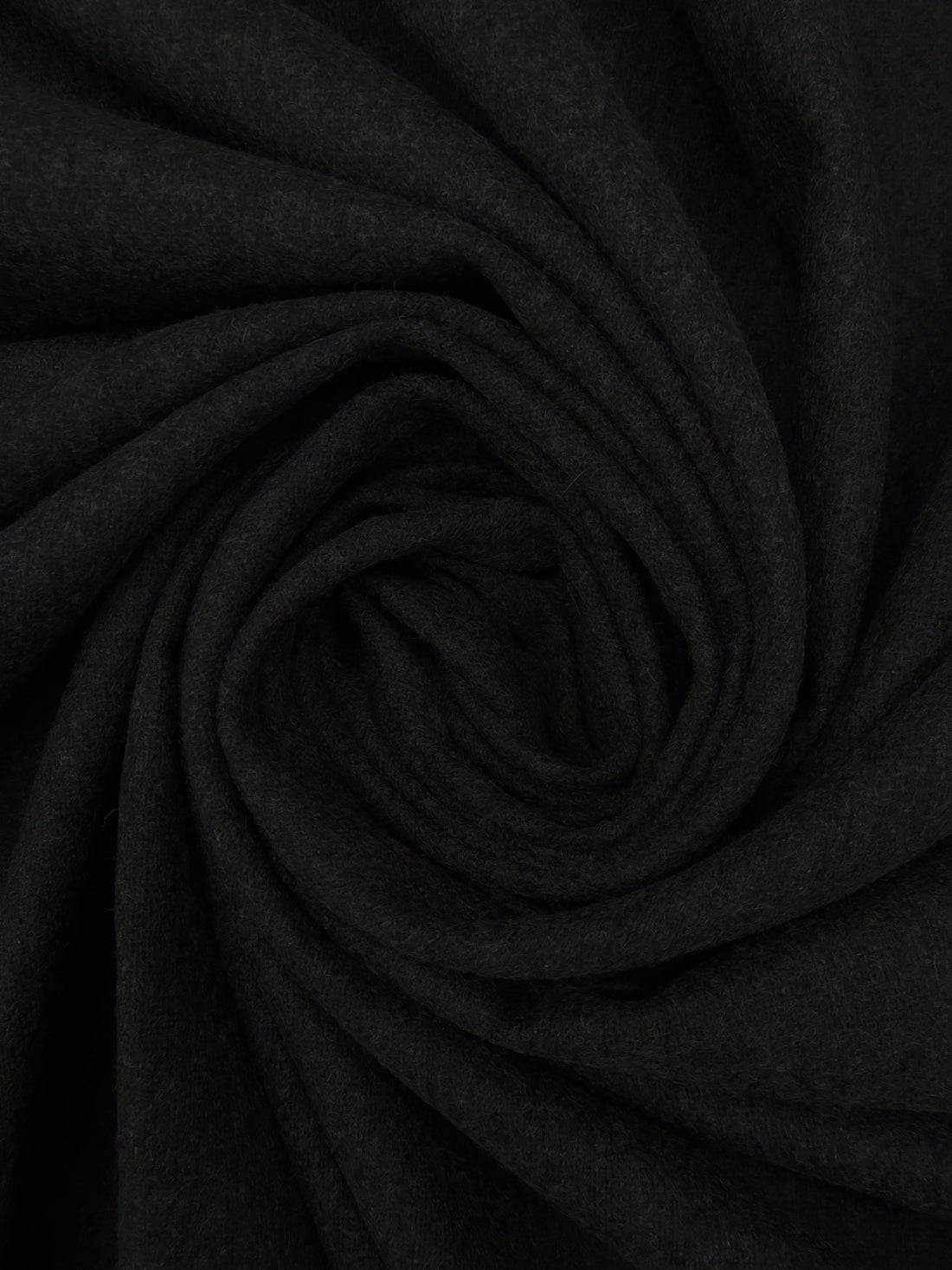 Dark Charcoal Gray Wool/Polyester Flannel Suiting - NY Designer - 58W