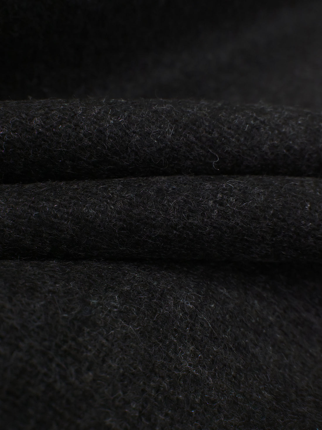 Dark Charcoal Gray Wool/Polyester Flannel Suiting - NY Designer - 58W