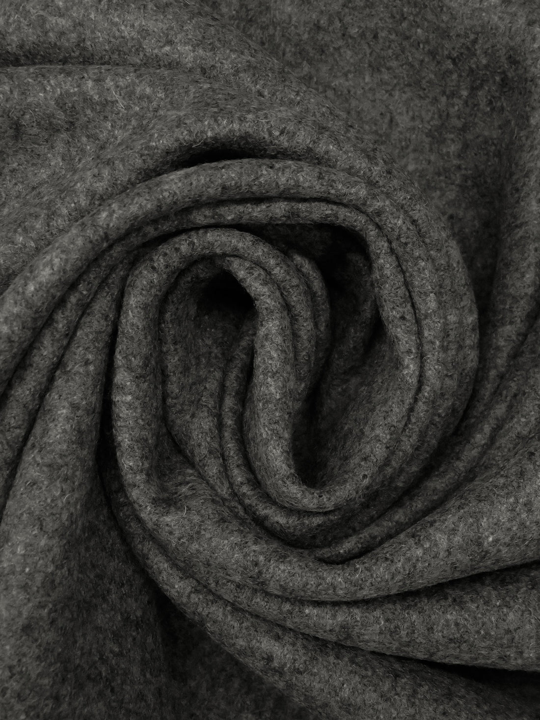 Dark Gray/Cloud Gray 100% Wool Heathered Melton Coating - NY Designer - 60W