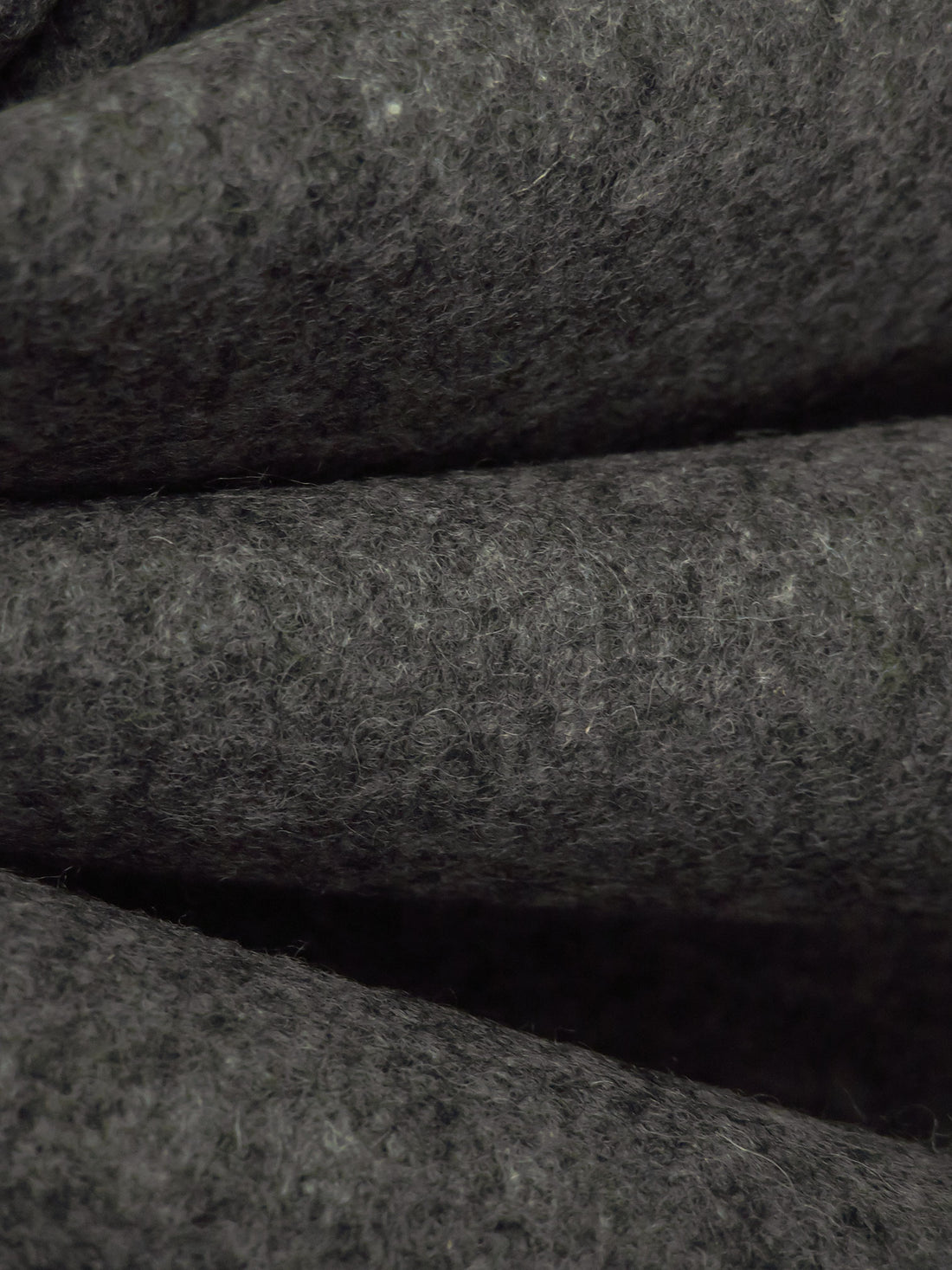 Dark Gray/Cloud Gray 100% Wool Heathered Melton Coating - NY Designer - 60W