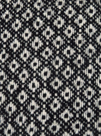 Black/Antique White Wool/Nylon Diamond Weave Coating - NY Designer - 58W