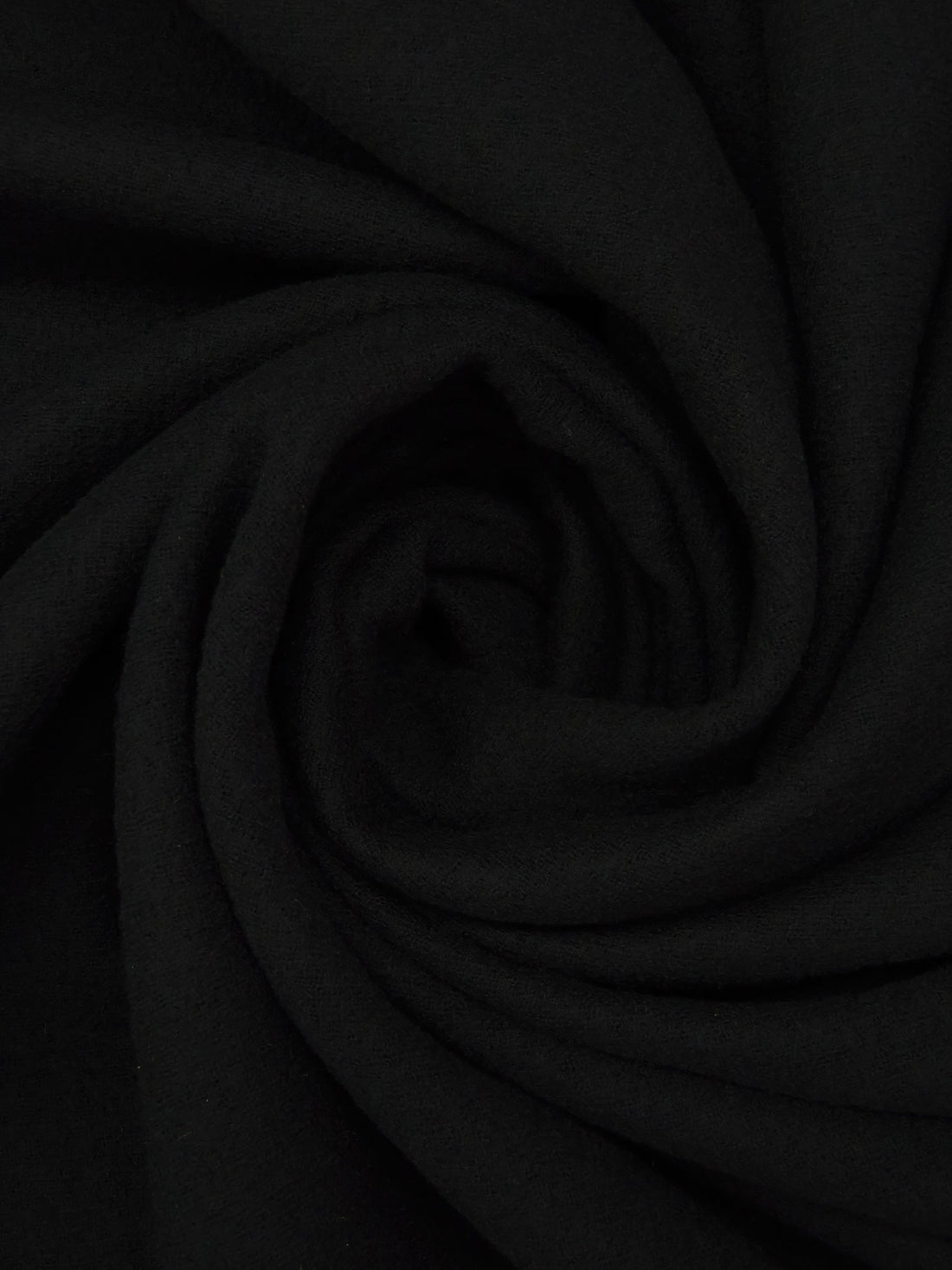 Black 100% Wool Felted Crepe Suiting - NY Designer - 58W