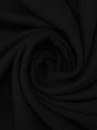 Black 100% Wool Felted Crepe Suiting - NY Designer - 58W