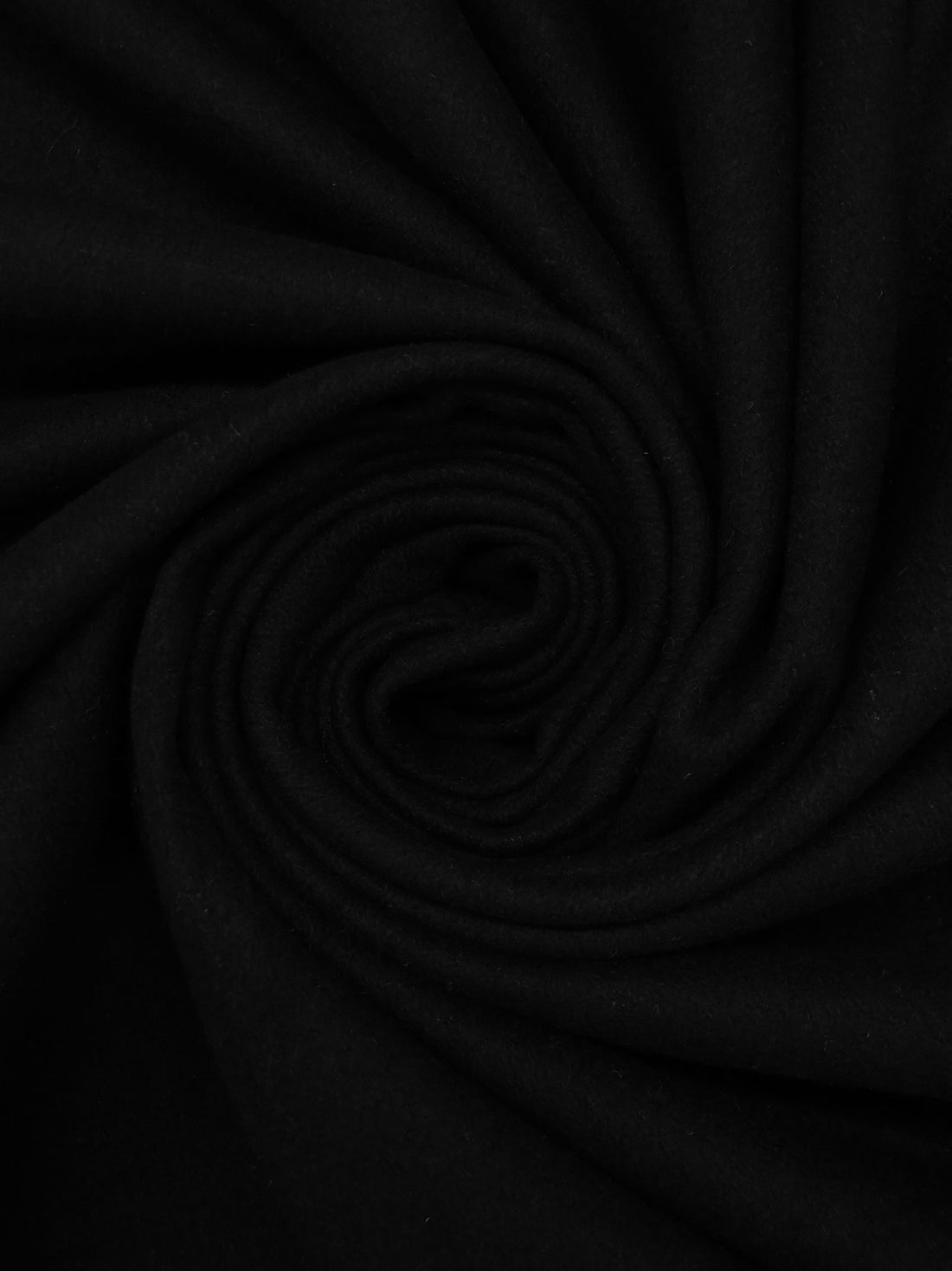 Coal Black Wool/Polyester Flannel Suiting - NY Designer- 58W