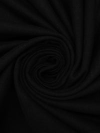 Coal Black Wool/Polyester Flannel Suiting - NY Designer- 58W