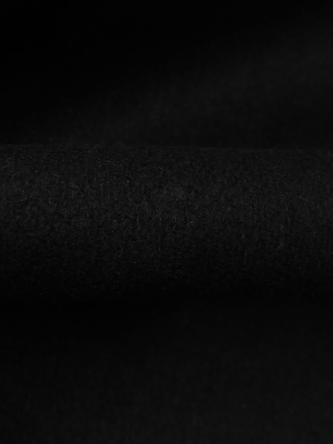 Coal Black Wool/Polyester Flannel Suiting - NY Designer- 58W