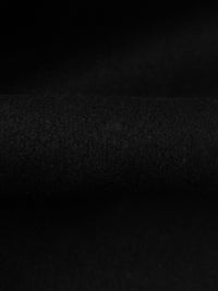 Coal Black Wool/Polyester Flannel Suiting - NY Designer- 58W