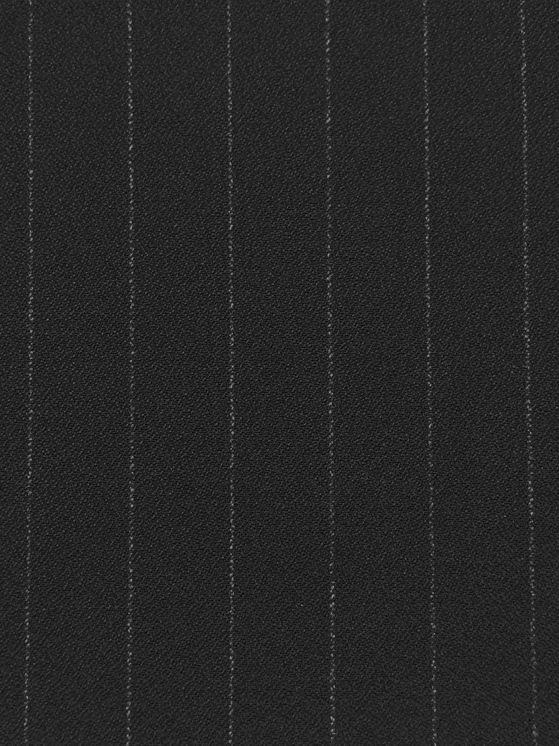 Black/Gray Wool/Polyester Vertical Stripe Crepe Suiting 60W