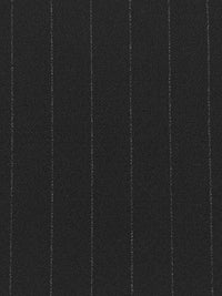 Black/Gray Wool/Polyester Vertical Stripe Crepe Suiting 60W