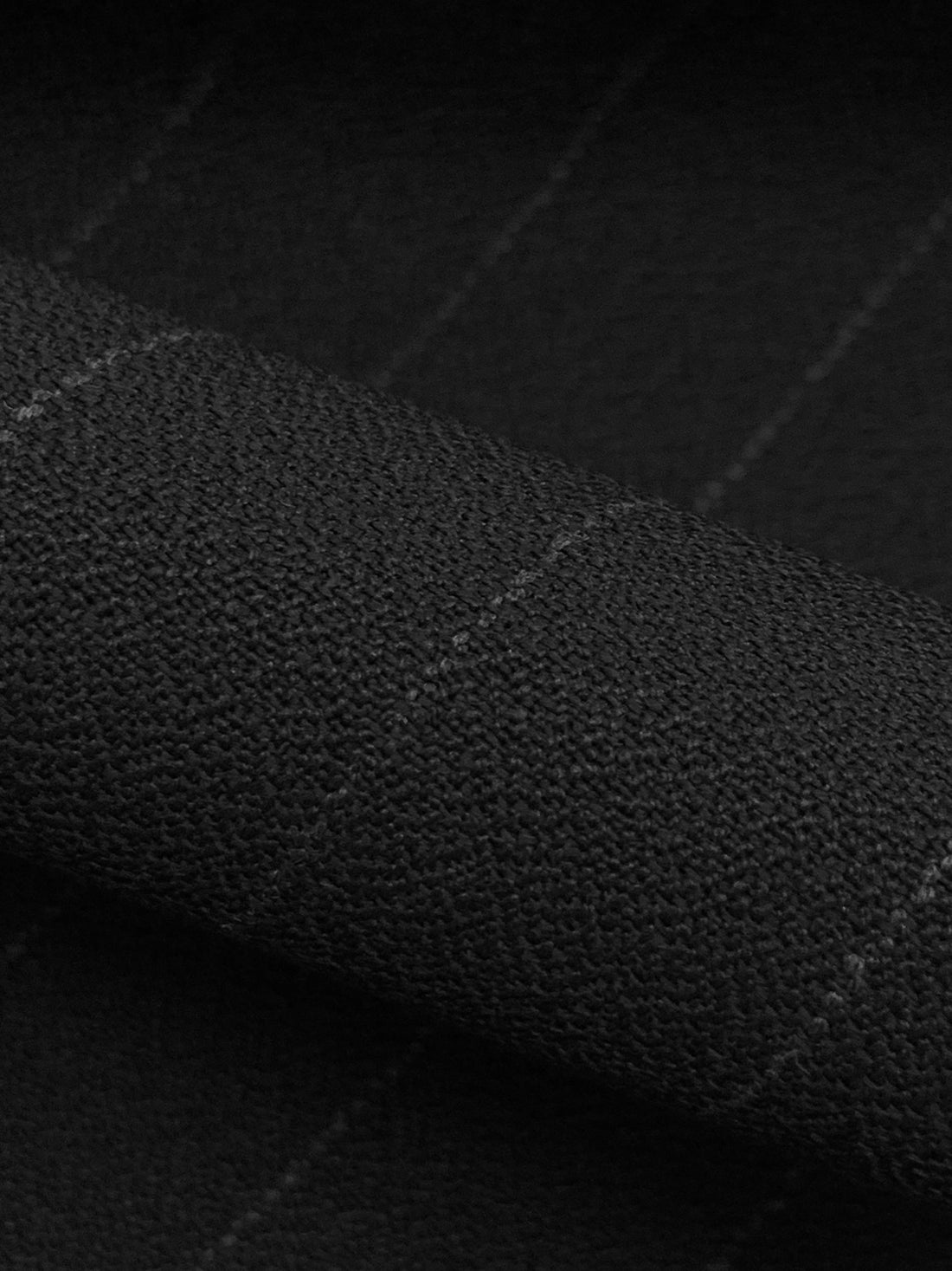 Black/Gray Wool/Polyester Vertical Stripe Crepe Suiting 60W