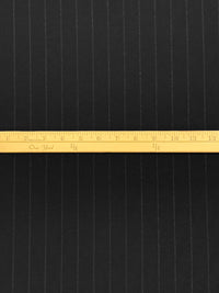 Black/Gray Wool/Polyester Vertical Stripe Crepe Suiting 60W