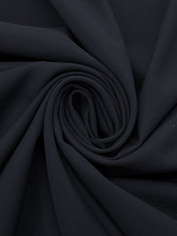 Muted Midnight Navy Wool/Polyester Twill Suiting 59W