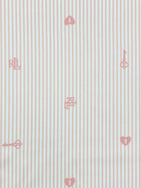 Dusty Rose/White 100% Rayon Vertical Novelty Stripe Print Sateen Challis - NY Designer - 56W