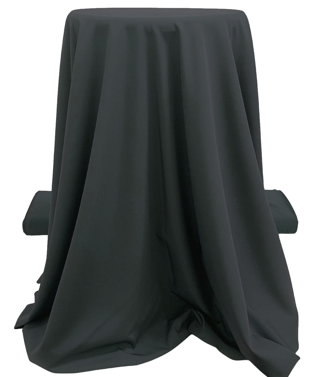 Graphite Gray Polyester/Lycra Fine Twill Stretch Suiting 57W