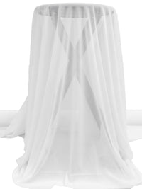 Ghost White Nylon/Lycra Sheer Mesh Knit Lining - NY Designer - 58W