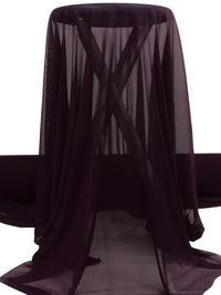 Dark Purple Nylon/Lycra Sheer Mesh Knit Lining - NY Designer - 58W