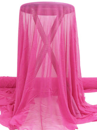 Hot Pink Nylon/Lycra Mesh Knit - NY Designer - 58W