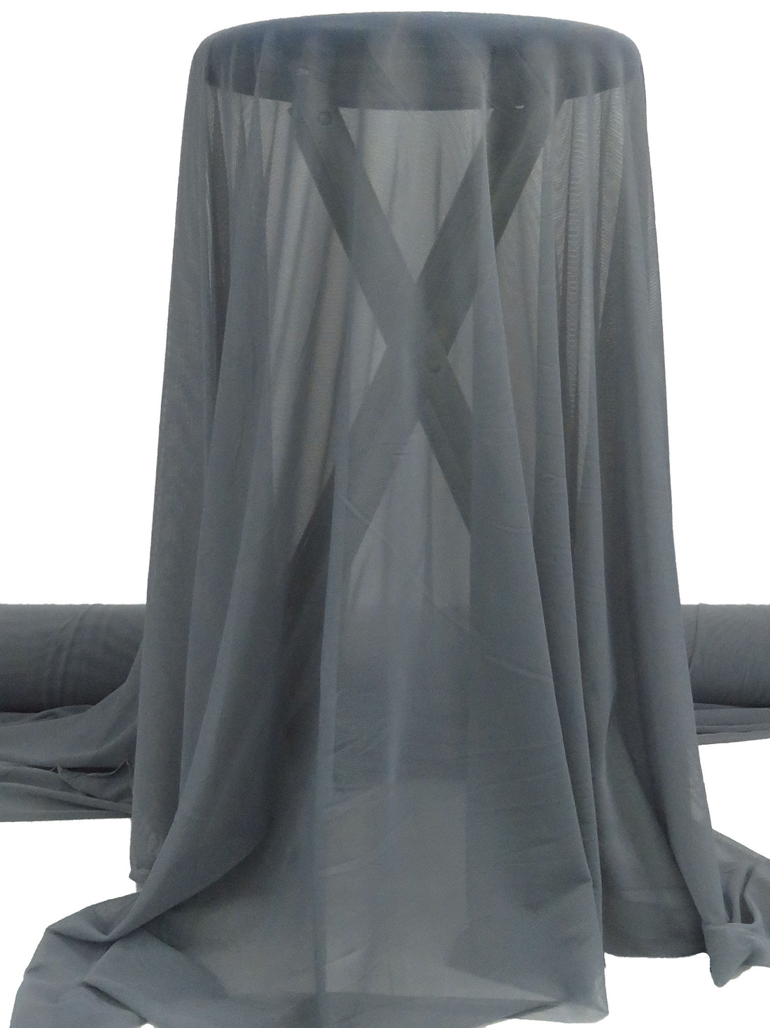 Steel Gray Nylon/Lycra Mesh Knit - NY Designer - 58W