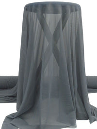 Steel Gray Nylon/Lycra Mesh Knit - NY Designer - 58W