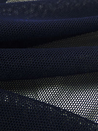 Midnight Navy Nylon/Lycra Mesh Knit - NY Designer - 58W