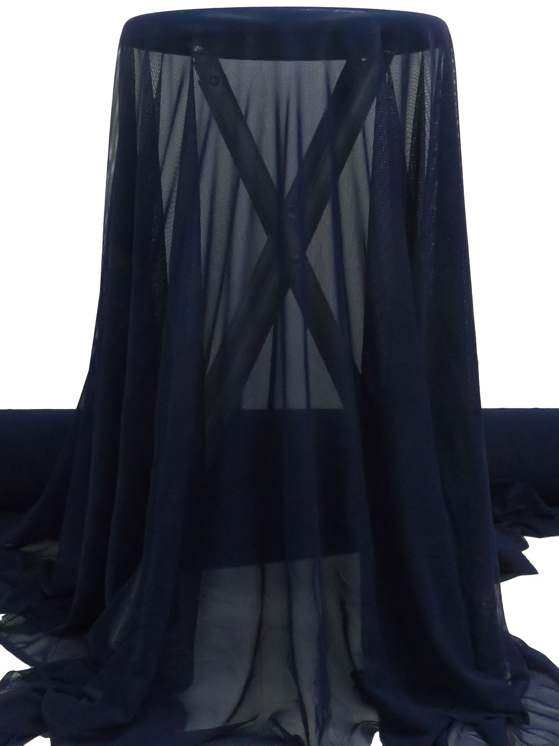 Midnight Navy Nylon/Lycra Mesh Knit - NY Designer - 58W