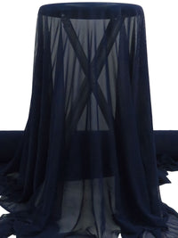Midnight Navy Nylon/Lycra Mesh Knit - NY Designer - 58W
