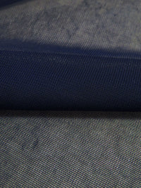 Midnight Navy Nylon/Lycra Sheer Mesh Knit Lining - NY Designer - 60W