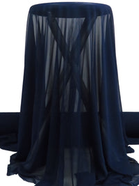 Midnight Navy Nylon/Lycra Sheer Mesh Knit Lining - NY Designer - 60W