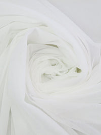 Daisy White Nylon/Lycra Sheer Mesh Knit Lining - NY Designer - 58W