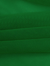 Deep Green Nylon/Lycra Mesh Knit - NY Designer - 58W