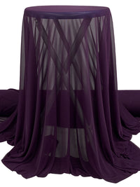 Eggplant Nylon/Lycra Sheer Mesh Knit Lining - NY Designer - 58W