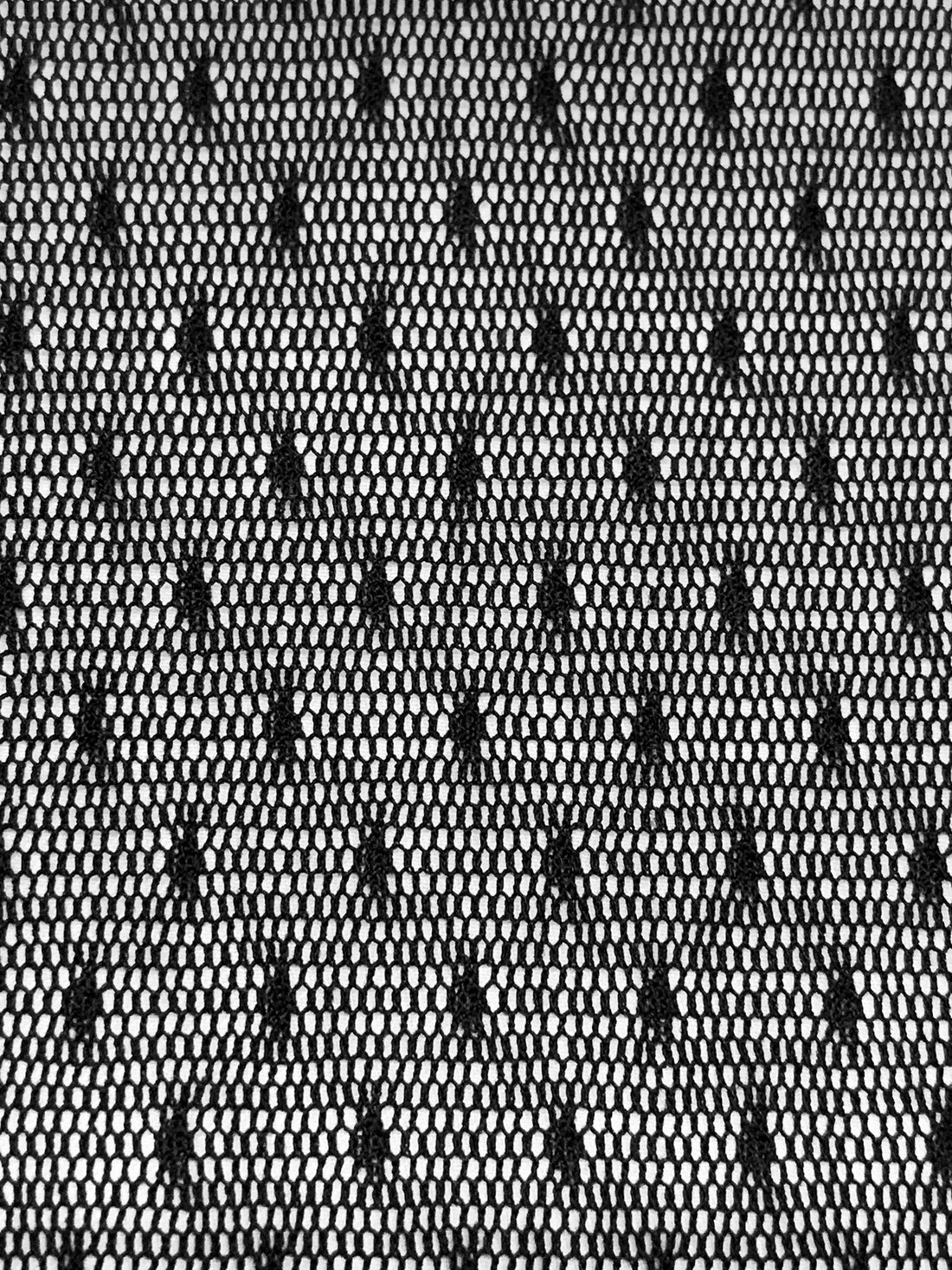 Black Nylon/Lycra Point d'Esprit Stretch Netting 58W