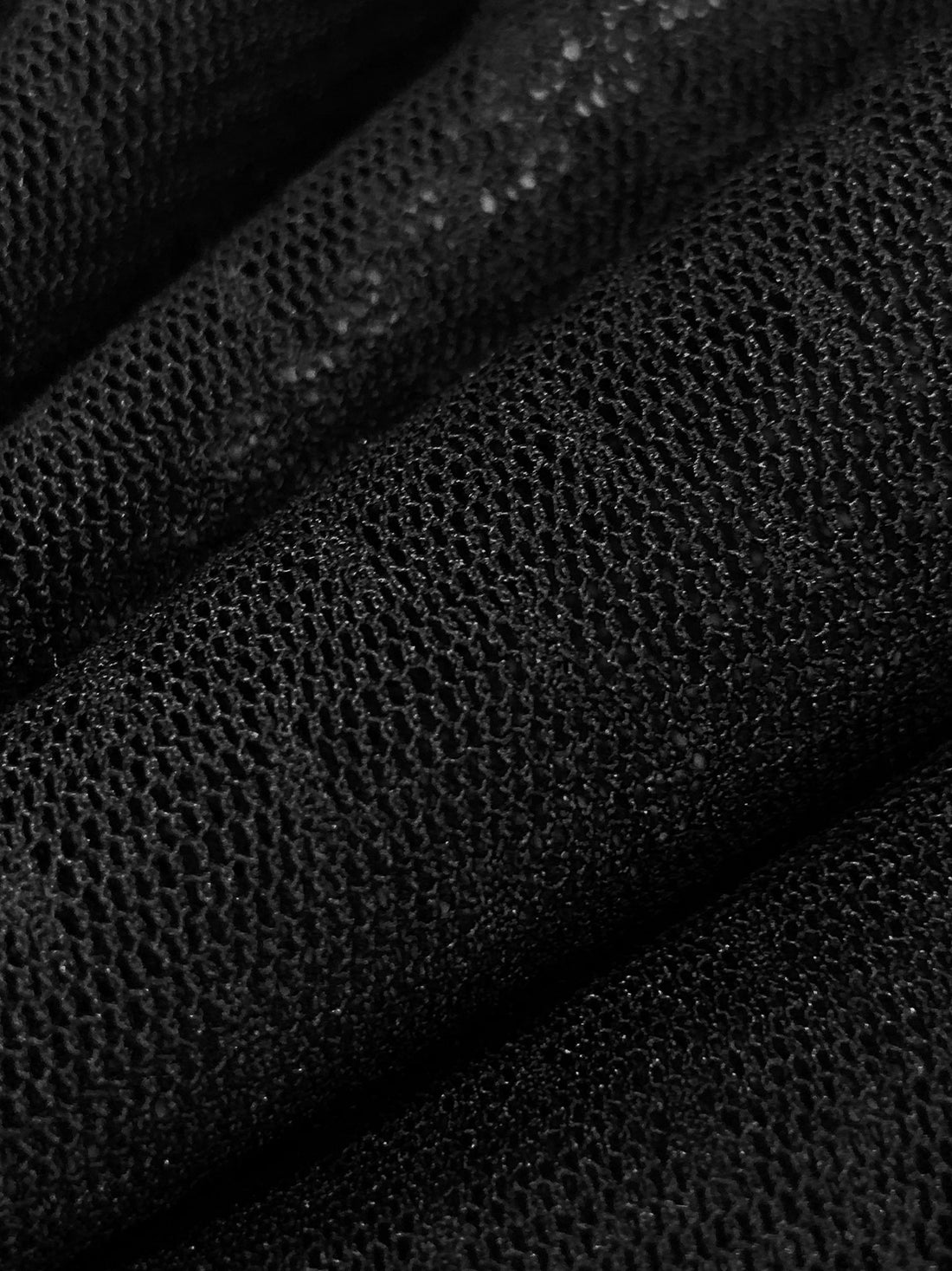 Black Nylon/Lycra Point d'Esprit Stretch Netting 58W
