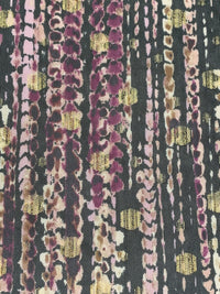 Gold/Queen Pink/Black Nylon/Lycra Abstract Dot Print Mesh Knit 52W