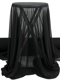 Black Nylon/Lycra Sheer Mesh Knit Lining - NY Designer - 58W