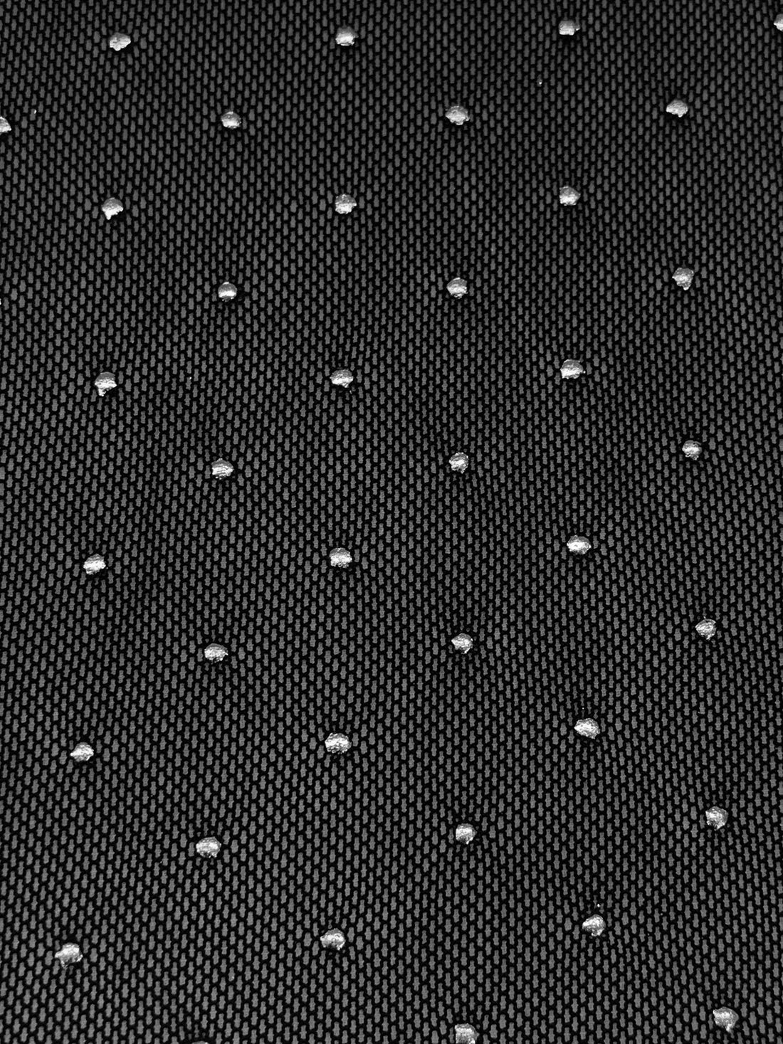 Black/Silver Nylon/Lycra Nail Head Mesh Knit - NY Designer - 58W