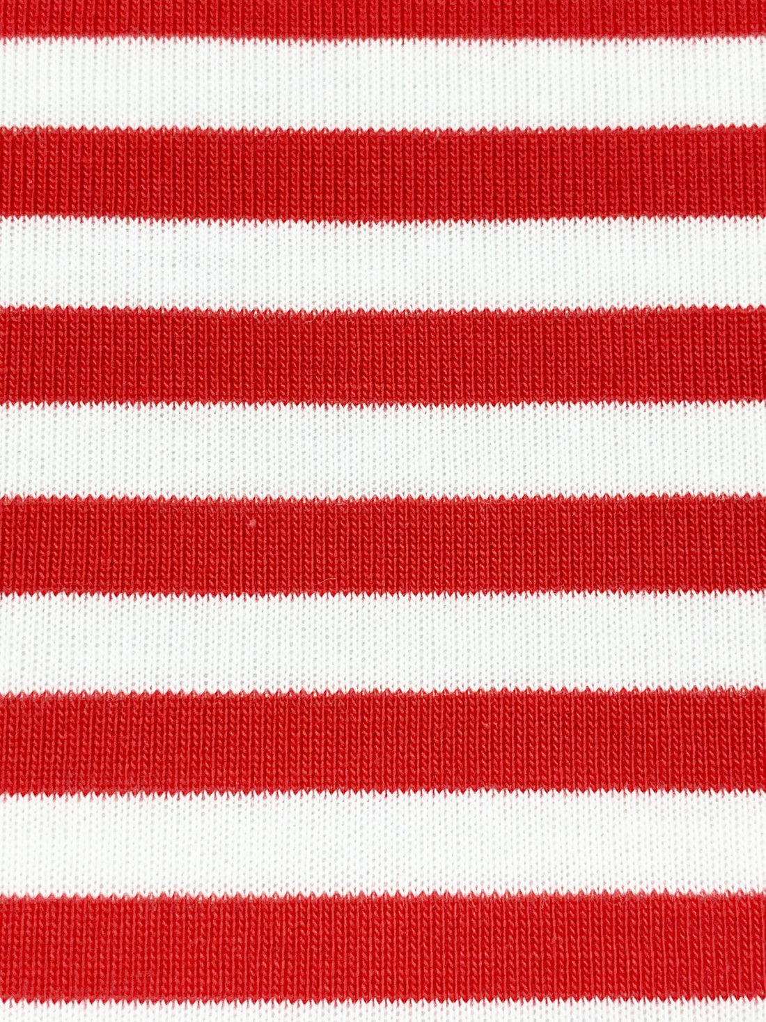 Red/White Cotton/Polyester Horizontal Stripe Jersey Knit 59W