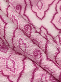 Cotton Candy/Sugar Plum/Misty Rose Rayon/Lycra Medallion Lattice Print Jersey Knit - NY Designer - 64W