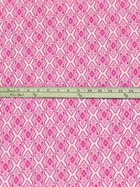 Cotton Candy/Sugar Plum/Misty Rose Rayon/Lycra Medallion Lattice Print Jersey Knit - NY Designer - 64W