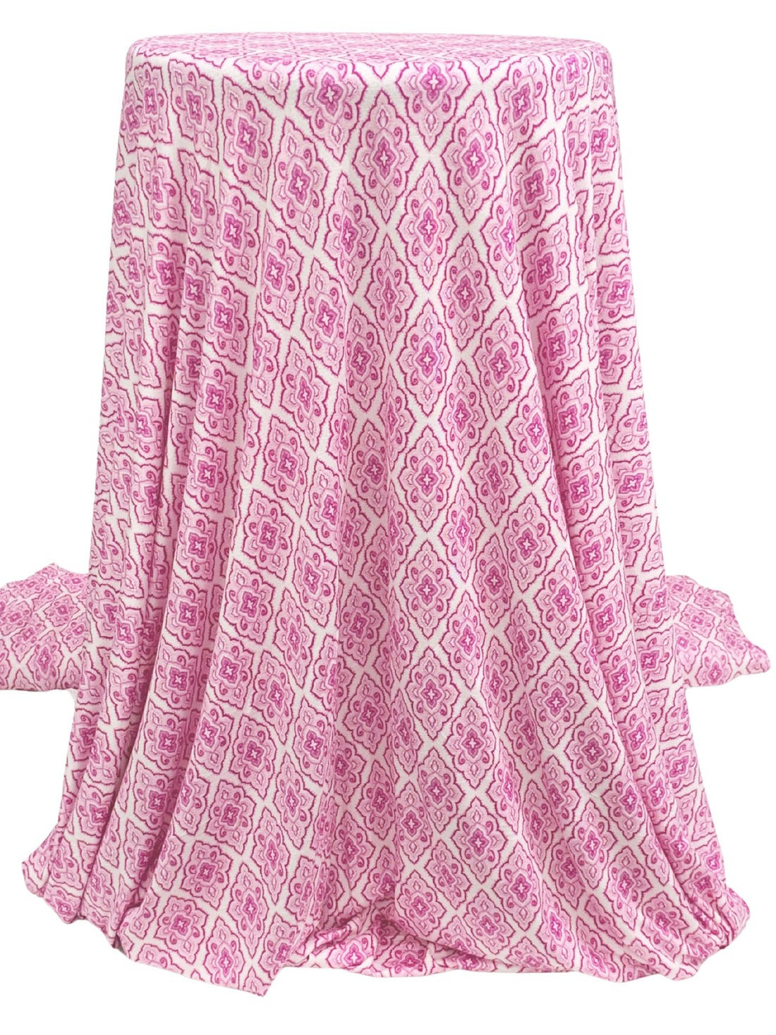 Cotton Candy/Sugar Plum/Misty Rose Rayon/Lycra Medallion Lattice Print Jersey Knit - NY Designer - 64W