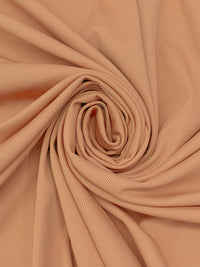 Peanut Brittle Polyester/Lycra 1x1 Fine Rib Knit - NY Designer - 46W