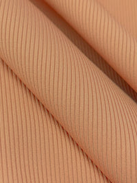 Peanut Brittle Polyester/Lycra 1x1 Fine Rib Knit - NY Designer - 46W